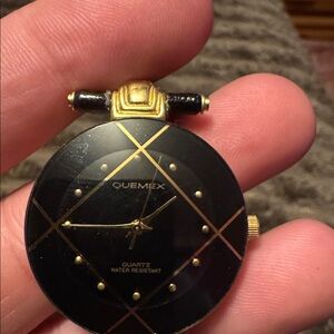 VTG Black and Gold QUEMEX Watch Face